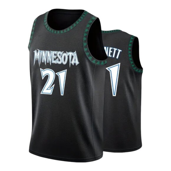 Unbranded Other - Minnesota Timberwolves Kevin Garnett #21 Stitched Basketball Jersey Men's Black
